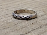 Vtg 925 Sterling Silver Chain Link Design Ring Size 5 Tested!