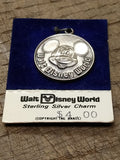 Vtg NOS Walt Disney World 925 Sterling Silver Mickey Mouse Charm Pendant 1970's