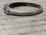 Vtg 925 Sterling Silver Ring w/7 Round Clear Unknown Stones Size 8 Tested!