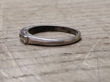 Vtg 925 Sterling Silver Ring w/7 Round Clear Unknown Stones Size 8 Tested!