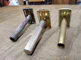 Vtg 3 Pc Gillette Safety Razor Lot 1970 Flare Tip Super Speed TTO 2-3 Pc Razors