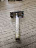 Vtg 1956 B1 Gillette Super Speed Flare Tip TTO Safety Razor Made USA Good Shape!