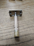 Vtg 1956 B1 Gillette Super Speed Flare Tip TTO Safety Razor Made USA Good Shape!