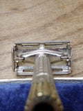 Vtg 1956 B1 Gillette Super Speed Flare Tip TTO Safety Razor Made USA Good Shape!