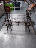Vtg Tramp Art Golden Gate Suspension Bridge Hand Made Twisted Wire 26"L 16"H 9"W
