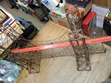 Vtg Tramp Art Golden Gate Suspension Bridge Hand Made Twisted Wire 26"L 16"H 9"W