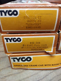 Vtg Tyco HO Scale Santa Fe Diesel Engine 6 Train Cars w/Crane Maintenance Works!