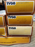 Vtg Tyco HO Scale Santa Fe Diesel Engine 6 Train Cars w/Crane Maintenance Works!
