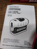 Craftsman 4 in 1 Level with Laser Trac Model# 48251 w/Carrying Case Manual & Box