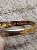 Vtg Gold Over 925 Sterling Silver CZ Center Stone & Baguette Ring Size 6.75 Nice