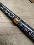Vtg 925 Sterling Silver Tiger's Eye Oval Stone Ring Adjustable Size Nice!