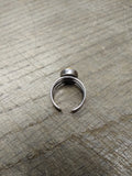 Vtg 925 Sterling Silver Tiger's Eye Oval Stone Ring Adjustable Size Nice!