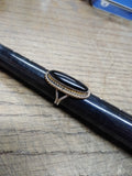 Vtg 925 Sterling Silver Southwest Style Black Onyx Stone Ring Size 7 Nice!