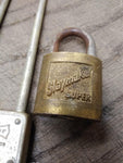 Vtg 5 Pc Padlock Lot Master Lock Bicycle and No 9B Slaymaker Super Brass No Keys