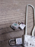 Vtg 5 Pc Padlock Lot Master Lock Bicycle and No 9B Slaymaker Super Brass No Keys
