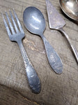 Vtg 7 Pc Silver Plate Flatware Lot Rogers Meriden Community Alvin King Edward