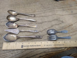 Vtg 7 Pc Silver Plate Flatware Lot Rogers Meriden Community Alvin King Edward