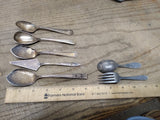 Vtg 7 Pc Silver Plate Flatware Lot Rogers Meriden Community Alvin King Edward