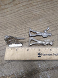 Vtg 3 Piece Manoil? Barclay? WW I Lead Toy Soldiers Officer Lot Unpainted