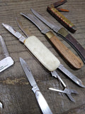 Vtg 6 Piece Folding Pocket Knife Parts Repair & Good Lot Multi Function Barlow