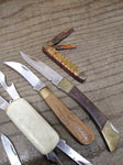 Vtg 6 Piece Folding Pocket Knife Parts Repair & Good Lot Multi Function Barlow