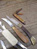 Vtg 6 Piece Folding Pocket Knife Parts Repair & Good Lot Multi Function Barlow