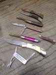 Vtg 8 Piece Folding Pocket Knife Parts Repair & Good Lot Multi Function 1 Sabre