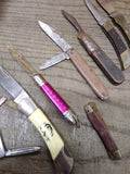 Vtg 8 Piece Folding Pocket Knife Parts Repair & Good Lot Multi Function 1 Sabre