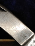 Vtg Queen Maher & Grosh Folding 2 Stainless Steel Blade Toothpick Pocket Knife