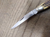 Vtg Queen Maher & Grosh Folding 2 Stainless Steel Blade Toothpick Pocket Knife