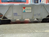Vtg Lionel Trains O Gauge 634656 Alcoa Aluminum 4 Bay Covered Hopper Silver Good