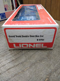 Vtg Lionel O Gauge 9764 GTW Grand Trunk Western Double Door Blue Box Car w/Box!