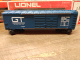 Vtg Lionel O Gauge 9764 GTW Grand Trunk Western Double Door Blue Box Car w/Box!