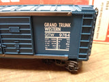 Vtg Lionel O Gauge 9764 GTW Grand Trunk Western Double Door Blue Box Car w/Box!