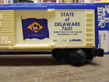 Vtg Lionel O Gauge Spirit Of 76 State Of Delaware Box Car 7601 w/Box Great Shape