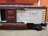 Vtg O Gauge Lionel Trains Santa Fe #6672 Refrigerated Box Car Type II w/Box