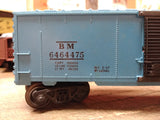 Vtg Lionel Trains O Gauge 6464 475 Boston & Maine Blue Box Car w/Box Good Shape!