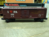 Vtg Lionel O Gauge Train Car 19906 I Love PA Box Car You've Got A Friend w/Box!