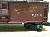 Vtg Lionel O Gauge Train Car 19906 I Love PA Box Car You've Got A Friend w/Box!