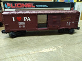 Vtg Lionel O Gauge Train Car 19906 I Love PA Box Car You've Got A Friend w/Box!