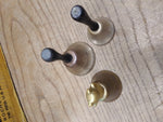 Vtg 3 Piece Brass Teddy Bear and School Bell Lot with Strikers Sounds Great!
