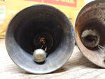 Vtg 3 Piece Brass Teddy Bear and School Bell Lot with Strikers Sounds Great!