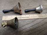 Vtg 3 Piece Brass Teddy Bear and School Bell Lot with Strikers Sounds Great!
