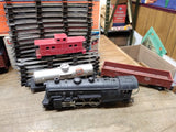 Vtg American Flyer S Gauge 4-4-2 Steam Loco 21160 w/3 Cars 22pc Track Untested