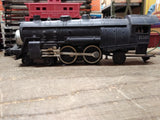 Vtg American Flyer S Gauge 4-4-2 Steam Loco 21160 w/3 Cars 22pc Track Untested
