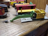 Vtg 9 Piece S Gauge American Flyer Trains Parts Repair Lot Crane Tanker Log Milk