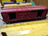 Vtg 9 Piece S Gauge American Flyer Trains Parts Repair Lot Crane Tanker Log Milk