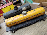 Vtg 9 Piece S Gauge American Flyer Trains Parts Repair Lot Crane Tanker Log Milk