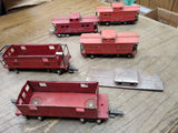Vtg 6 Piece S Gauge American Flyer Trains Caboose Parts Repair Lot 484 630 638