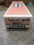 Vtg Lionel Trains O Gauge 643625 Lehigh Valley Red Quad Hopper Car w/Box!